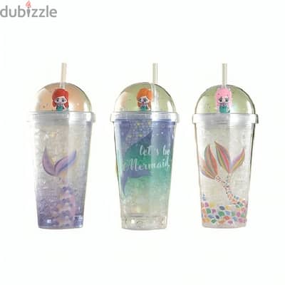 Mermaid Cup Shape With Light & Straw 500 ml