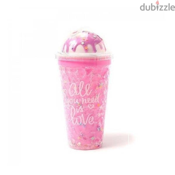 Colorful Ice Cream Style Cup With Straw 450 ml 5