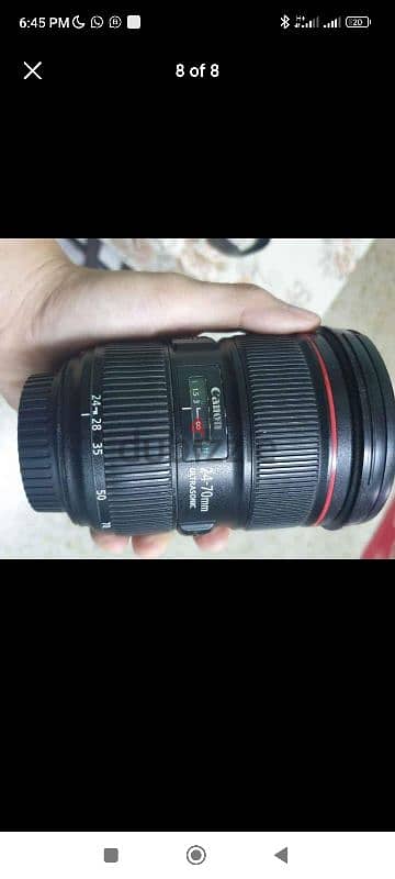 6d mark 2 ba3da ndefe l camera ma3 lens 24 70 f2.8 l2 bs3er kter 7alo