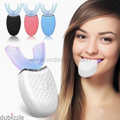 Ultrasonic Whitening Toothbrush: U-Shaped, Hands-Free, 4 Modes