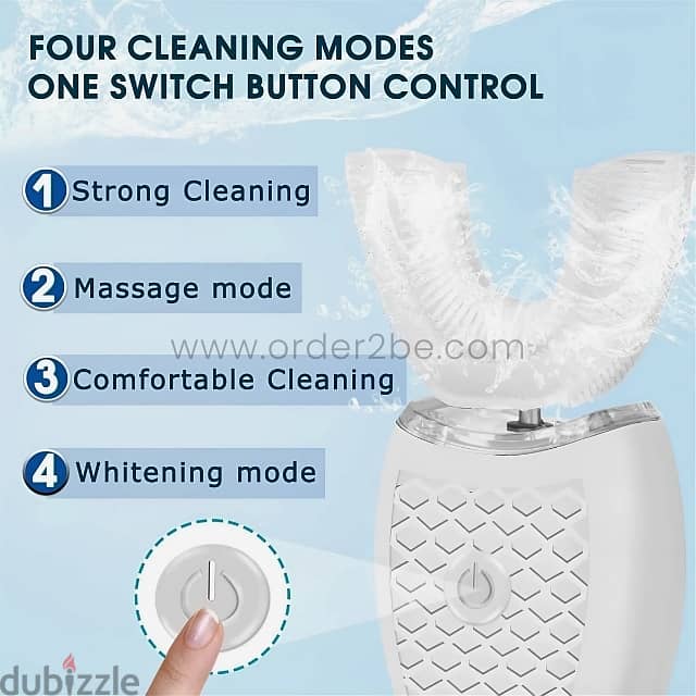 Ultrasonic Whitening Toothbrush: U-Shaped, Hands-Free, 4 Modes 2