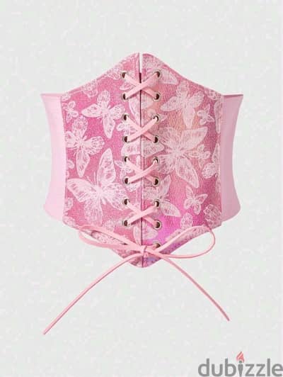 Corset Fairycore Butterfly Print Waist Belt