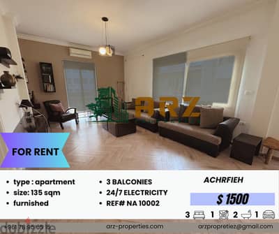 REF#NA10001 Title: Apartment For Rent in Achrafieh