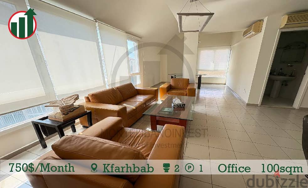 FURNISHED OFFICE FOR RENT IN KFARHBAB!! 0