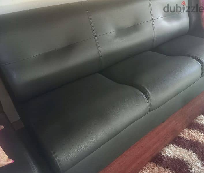 sofa black leather 0