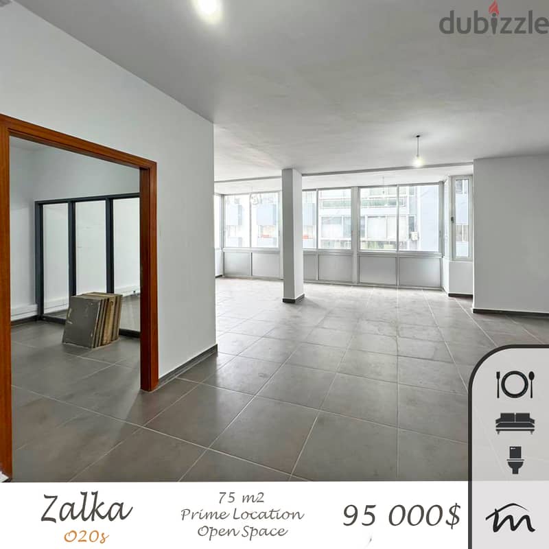 Zalka | Fully Decorated 75m² Office | Prime Location | Open Space 0