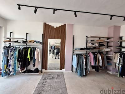 Clothing and Shelves for sale