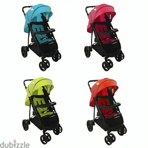 Foldable Baby Stroller With Basket Storage 0