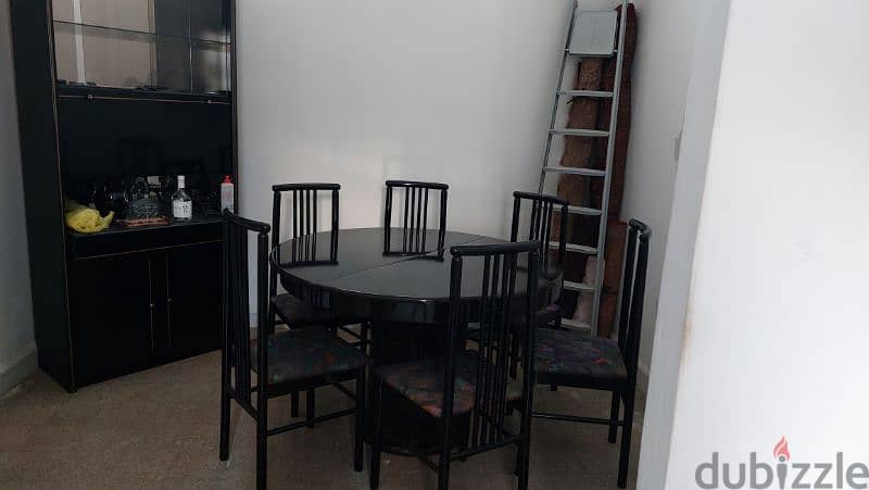 dining table + 6 chairs + cabinet 0