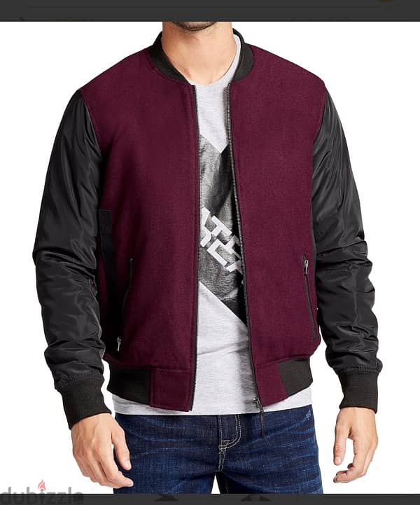 William Rast Mens Lorenzo Bomber Jacket, Purple 0