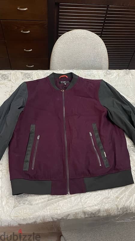 William Rast Mens Lorenzo Bomber Jacket, Purple 1