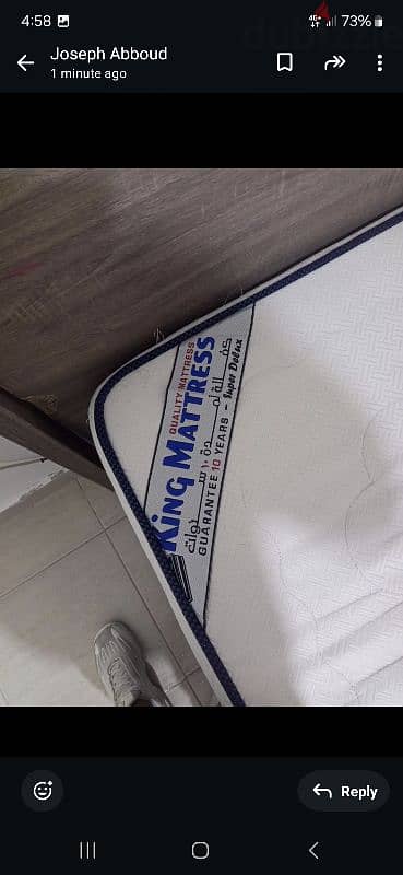 تخت مجوز مع فرشة king mattress اكسترا 2