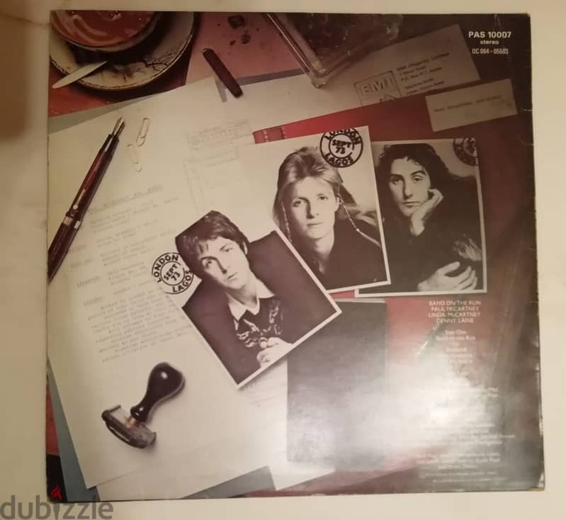 Paul McCartney & the Wings – Band On The Run vinyl album 1