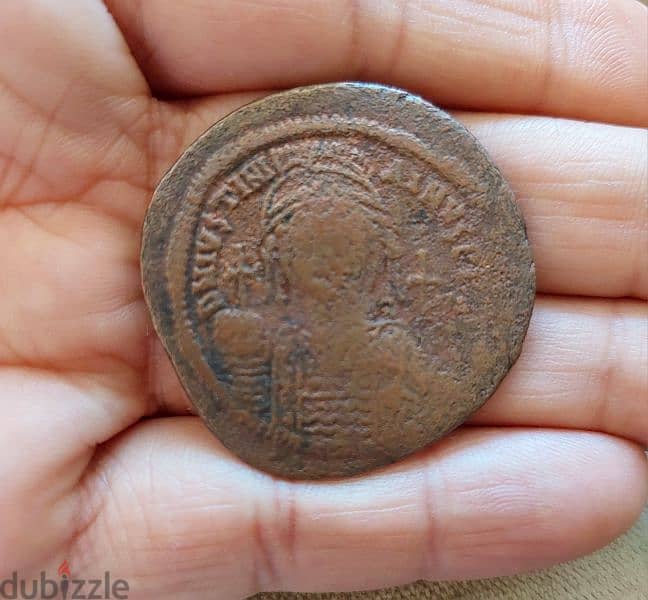 Ancient Byzantine Bronze Coin for Justinan I the Great  527_565 AD 2