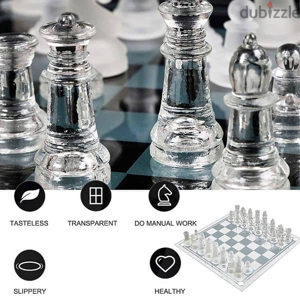 Glass Chess Game Set For Kids 1