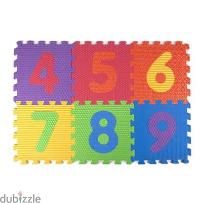 Rubber Foldable Numbers Puzzle Mat 6 Pcs.