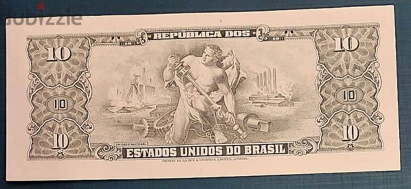 1961 Brazil 10 Cruzeiros. P-176a 2