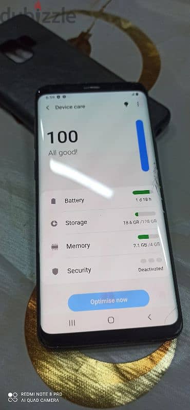 Samsung S9 128Gb 4Gb ram مشعورة شاشتو 1