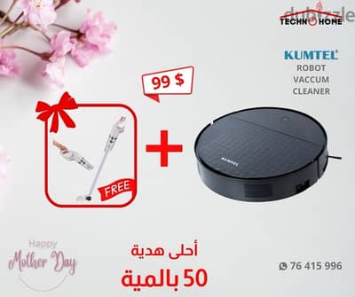 mothers day offer kumtel robot vaccum cleaner + free gift