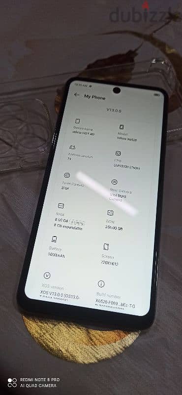 infinix hot 40i 256Gb 8+8Gb ram like new 2
