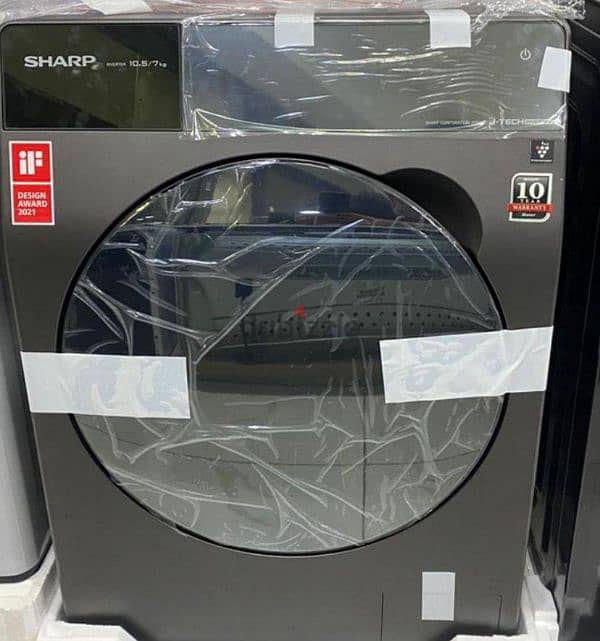 Washer&Dryer Sharp 10.5kg/7kg Inverter غسالة مع نشافة شارب 1