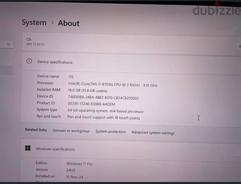 DELL XPS 15 9575 - 2 in 1 Flip & Touch (Like New) - 4GB Dedicated GPU 3