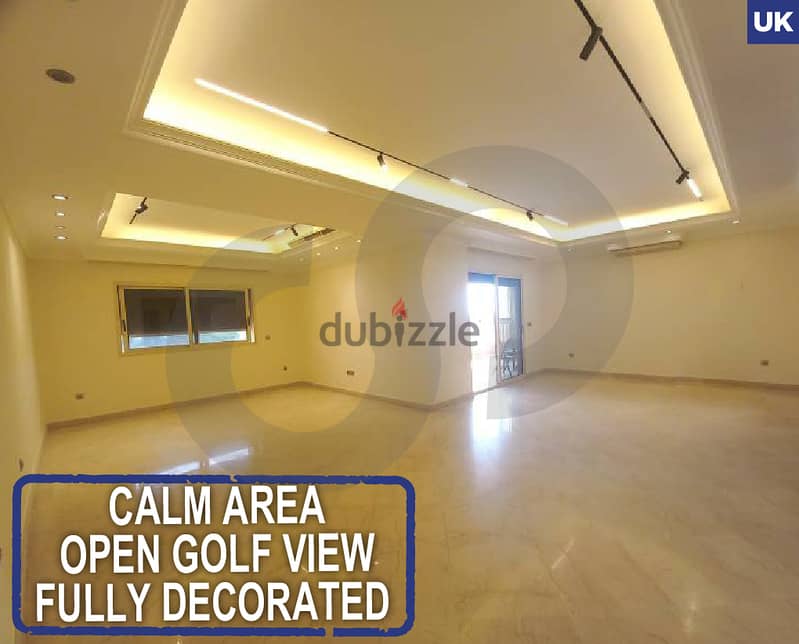 CALM AREA-OPEN GOLF VIEW- DECORATED -Bir hasan/ بئر حسن REF#UK119143 0