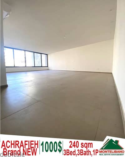 Brand New 240 sqm apartment for rent in Achrafieh!!