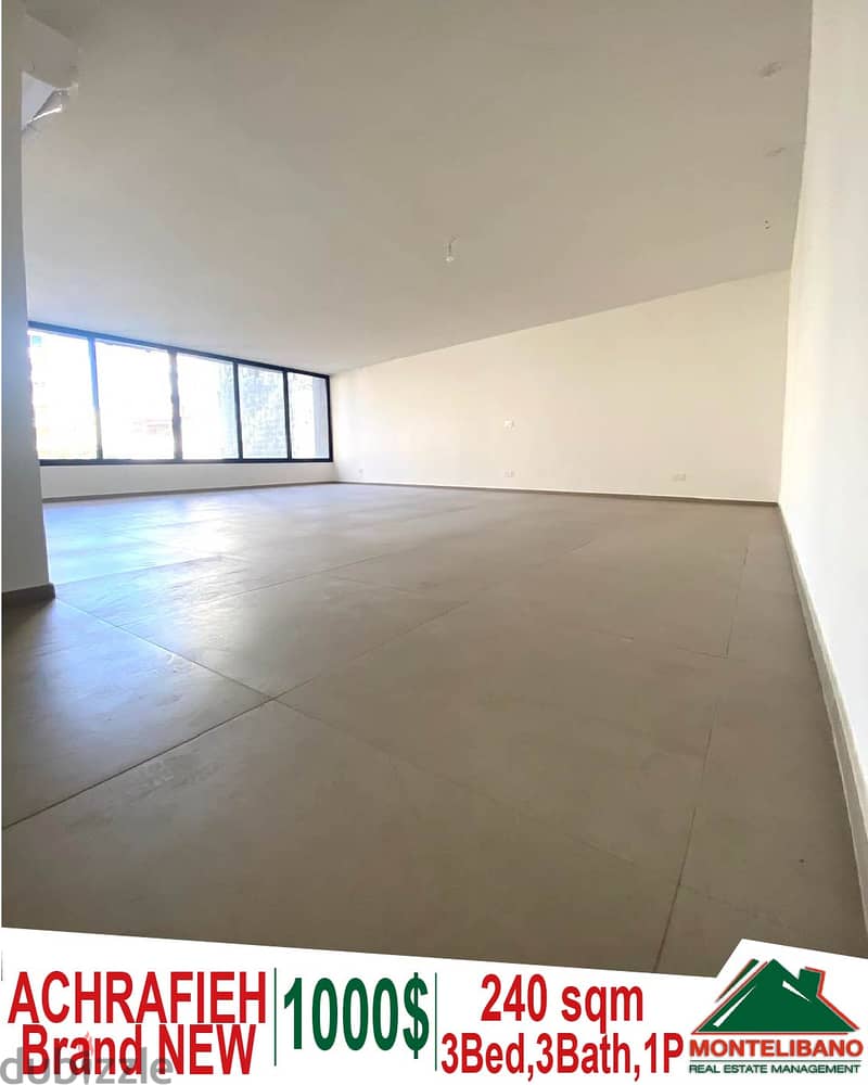 Brand New 240 sqm apartment for rent in Achrafieh!! 0