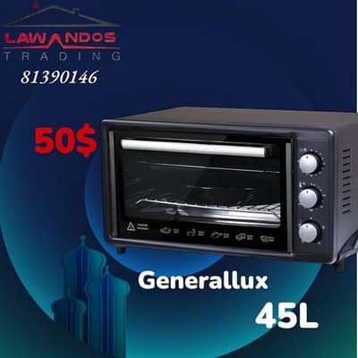 Electric Oven GENERALLUX 45L  فرن كهرباء ٣ مفاتيح