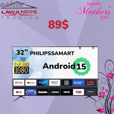 Led 32” HITACHISMART smart  ANDROID 15 مع كفالة