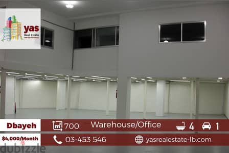 Dbayeh | 700m2 Warehouse | 300m2 Office | Prime Location | Rent | MJ |