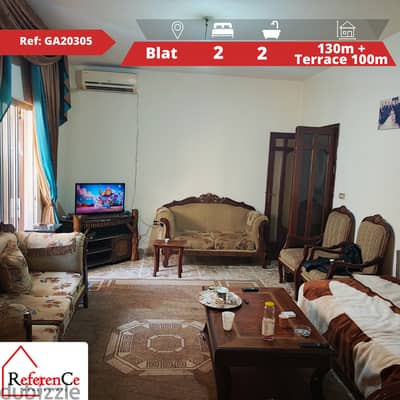 Apartment with terrace in Blat شقة مع تراس في بلات