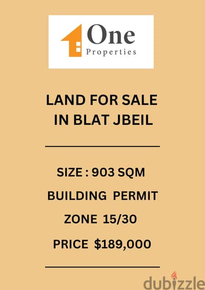 LAND FOR SALE IN BLAT- JBEIL