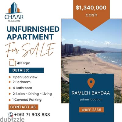 #R2356- Apartment for Sale in Ramleh Al-Baydaa | Sea View