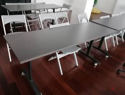 Grey Foldable rectangular tables