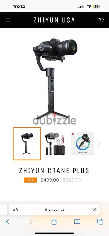 Zhiyun Crane Plus 3-Axis Gimbal Stabilizer – Excellent Condition ...