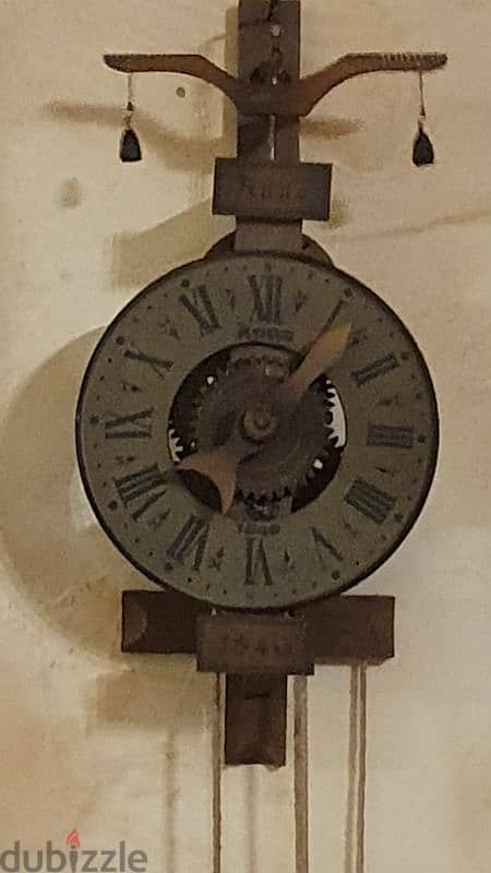 antique clock body wood mechanism wood working 100% 0