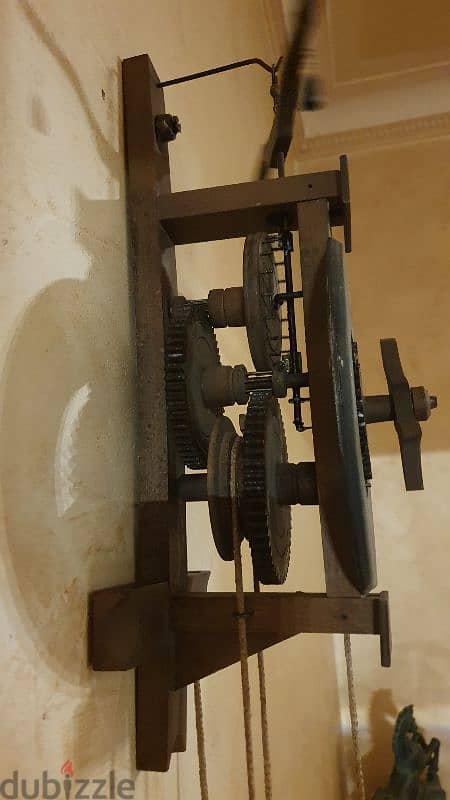 antique clock body wood mechanism wood working 100% 1