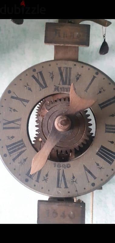 antique clock body wood mechanism wood working 100% 2