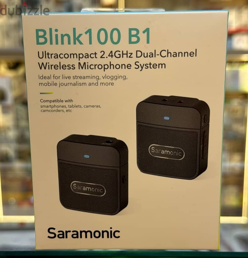 Saramonic Blink 100 B1 ultra compact 2.4ghz dual-channel wireless 0