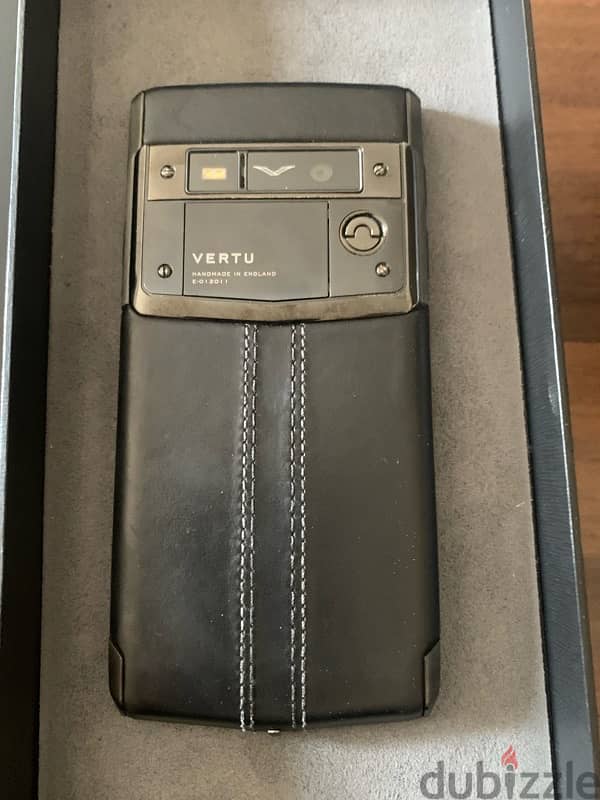 Vertu model : Signature Touch -Pure jet calf leather luxury phone 7