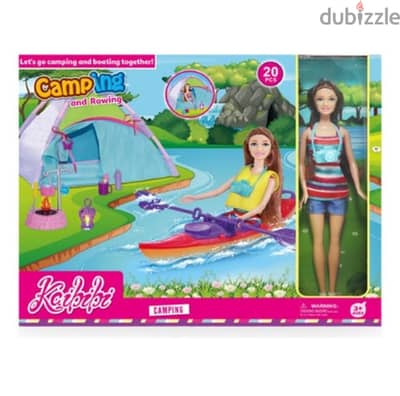 German store camping playset doll