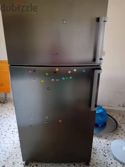 grey refrigerator