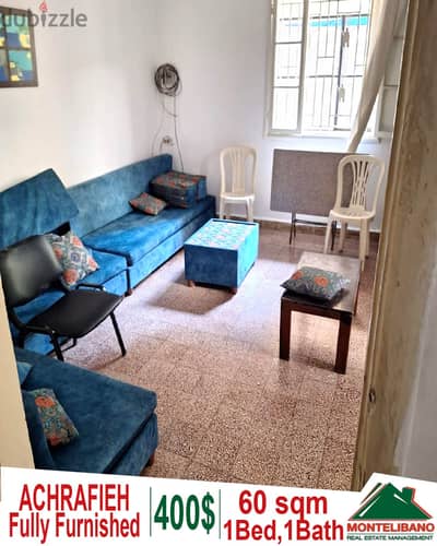 Fully Furnished Ground Floor 60 sqm Apartment for rent in Achrafieh !!