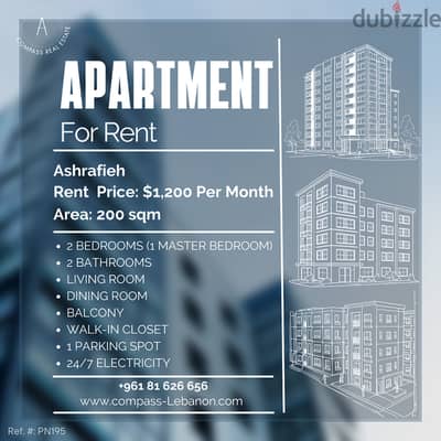 A Roof Top Apartment for Rent in Ashrafieh