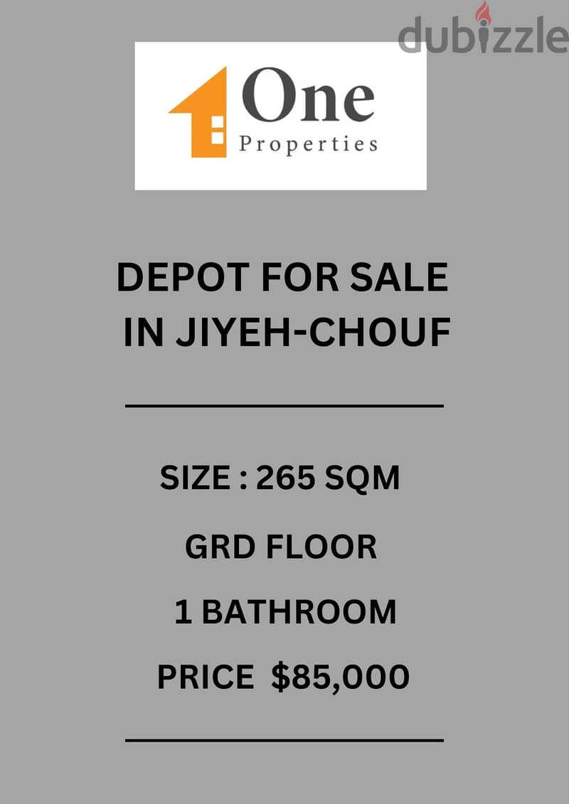 DEPOT FOR SALE IN JIYEH - CHOUF 0