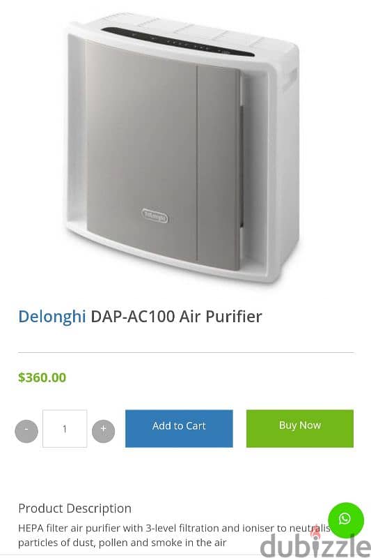 Delonghi Air purifier 9