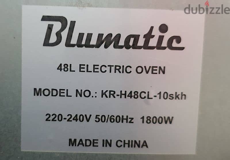 blumatic electric oven 2