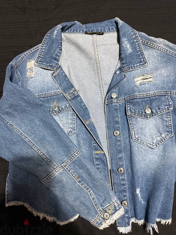 Cropped jeans jacket - Size M 0